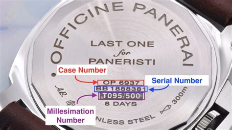 how to tell panerai model number|case number for panerai watch.